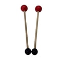 thumbnail image 4 of Garende 2 Pcs Baguettes de Percussion à Double Tête pour Maillet, Baguettes à Manche en Bois, Légères, Rondes Rouges et Noires, 4 of 8
