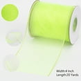 thumbnail image 2 of Joycrosso 4 Inch Key Lime Wired Organza Ribbon - 20 Yards Sheer Decorative Ribbon for Gift Wrapping, Wedding Decor, Christmas Tree, Crafts & DIY Projects, 2 of 6