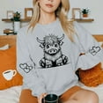 thumbnail image 6 of successthop Womens Sweatshirts Vintage Cow Crewneck Long Sleeve Sweatshirts Casual Pullover Hoodie Graphic Print Blouse, 6 of 6
