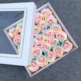 thumbnail image 5 of 25 piezas de jabón de baño con flores de rosas multicolores, jabón de rosas en caja de regalo, regalo para aniversario, cumpleaños, boda, día de San Valentín, día de la madre y orgullo., 5 of 5