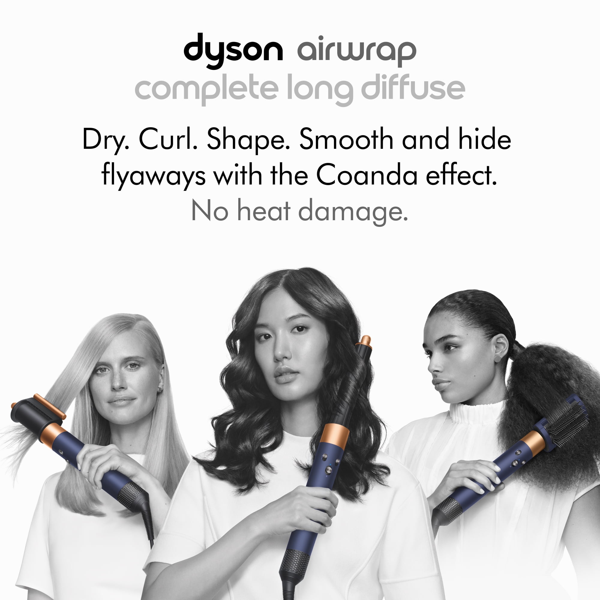 Restored Premium Dyson Airwrap™ Multi-styler Complete Long Diffuse for Curly and Coily hair | Prussian Blue/Copper (Refurbished)