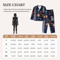 thumbnail image 6 of Kll Solar System Print Women'S Long Sleeve Pajamas With Pants Sleepwear Loungewear 2 Set-X-Large, 6 of 9