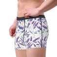 thumbnail image 3 of Kdxio Men's Boxer Briefs with Lavender Flowers Print - Comfortable and Breathable Underwear for Everyday Wear, 3 of 7