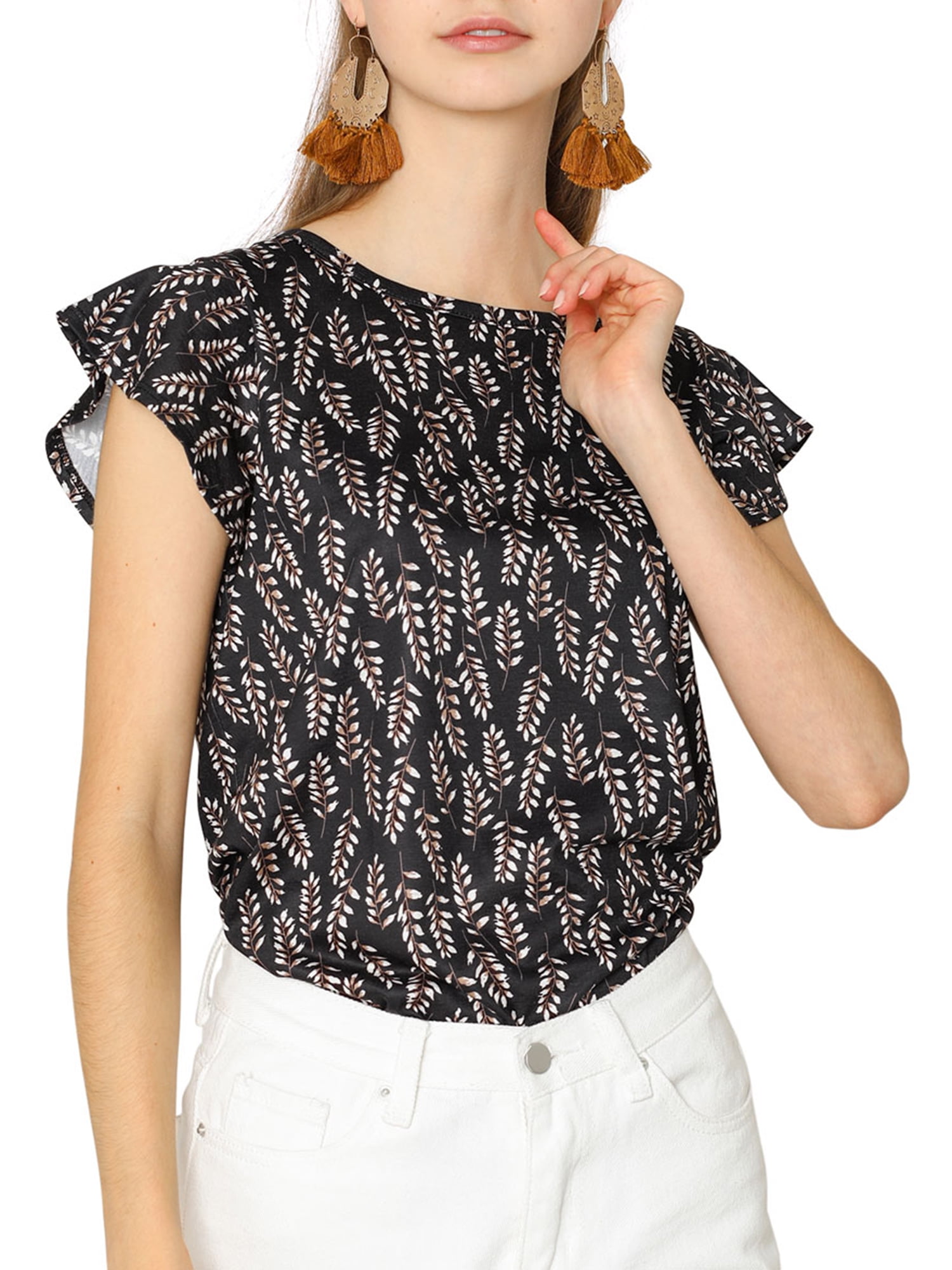 walmart ruffle sleeve top