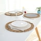 thumbnail image 4 of Estera de paja redonda simple, estera aislante para el hogar, estera creativa a juego con colores, mesa de comedor simple, estera de comida occidental, 4 of 6