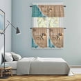 thumbnail image 5 of Beige Blue Summer Beach Kitchen Curtains Sets for Windows 36 Inch Length, Coastal Starfish Nautical Ocean Rod Pocket Window Treatments Tier Curtains and Valances Set for Bedroom/Bathroom, 5 of 8