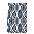 thumbnail image 2 of Navy Blue Black Geometric Kitchen Towels Set of 1, Abstract Art Diamond Modern Absorbent Dish Towels for Kitchen, Microfiber Hand Towel, Quick Drying Tea Towel for Cleaning Decorative Dishcloths, 2 of 7