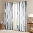 thumbnail image 2 of jejeloiu Modern Abstract Geometric Black Out Curtains,Gray Stripe Curtains Pack of 2 (42x63 Each) For Girls Boys, 2 of 6
