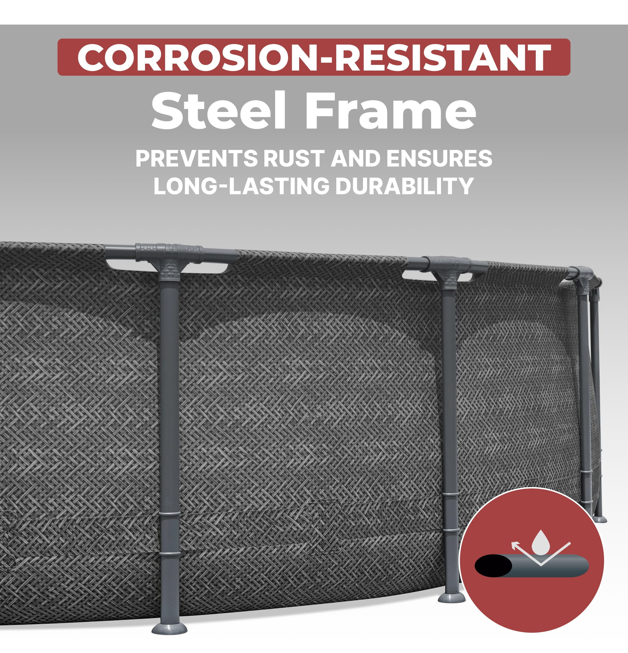 Coleman Power Steel 16 ft. x 42 in. Round Metal Frame Above Ground Pool Set