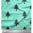 thumbnail image 1 of Soimoi Green Cotton Voile Fabric Christmas Tree Print Sewing Fabric Yard 42 Inch Wide, 1 of 1