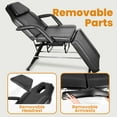 thumbnail image 3 of Adjustable 3 Fold Massage Table, 71in 3-Section Tattoo Chair w/Hydraulic Stool -, 3 of 7