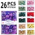 thumbnail image 3 of 26 Count Christmas Ornaments Set - Plated Xmas Tree Balls, Elegant Hanging Decorations for Holiday Wedding & Home Decor, 3 of 3