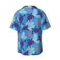 thumbnail image 2 of KLL Ornamental Turtles Print Men's Shirt Short Sleeve Button Down Summer Cuba Beach Shirts- 4X-Large, 2 of 7