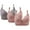 Gray, variant on 3 PC Womens Push Up Bras Full Coverage Plus Size Bras Bralettes No Underwire Everyday Bra Wireless High Support Sports Bras