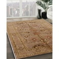 thumbnail image 3 of Ahgly Company Machine Washable Indoor Square Industrial Modern Brown Sand Brown Area Rugs, 4' Square, 3 of 7