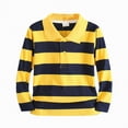 thumbnail image 4 of HCNTES Thanksgiving Outfit For Boys Boy Long Sleeve Shirt Boys' School Uniform Long Sleeve Polo Shirt, Button Closure, Comfortable Fabric A15 SHIRT(Light Yellow,5-6 Years), 4 of 4