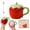 D-set, variant on Cute Strawberry Shortcake Mug with Lid and Spoon Ceramic Pink Coffee Maker Tea Cup for Women Girls Kawaii Kitchen Gifts