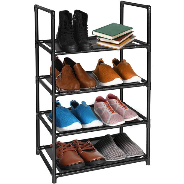 Lishuaiier 4 Tier Shoe Rack Lightweight Small Shoe Rack 68 Pairs