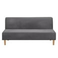 thumbnail image 2 of Eurhowing Elastic Sofa Cover, Plush Stretchable Futon Slipcover for Armless Sofa Bed, Soft Velvet Furniture Protector, Grey, 2 of 9