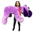 thumbnail image 3 of Giant Stuffed Puppy Dog 5 Feet Long Squishy Soft Extremely Large Plush Purple Color, 3 of 9