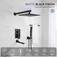 thumbnail image 3 of Atilioo Shower Faucet Set, 10" High Pressure Rain Shower Head with Handheld Spray, Wall Mounted, Adjustable Temperature, Rough-in Valve Body and Trim Kit, 3 of 10