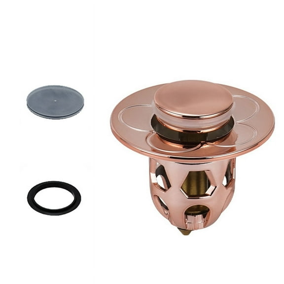 Universal Sink Drain Stopper with Hair Trap, Universal Washbasin Stopper Bathroom Sink Drain Strainer,C