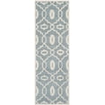 thumbnail image 2 of SAFAVIEH Chatham Ethan Geometric Wool Runner Rug, Blue/Ivory, 2'3" x 9', 2 of 7