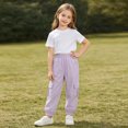 thumbnail image 6 of BXJX Boys Cargo Pants, Summer Elastic Waist Casual Elastic&nbsp;Bottom Kids Jogger Pants Purple Size 3-4 T, 6 of 9