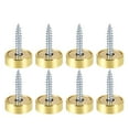 thumbnail image 5 of Uxcell 0.63'' Mirror Screws Decorative Cap Cover Nails Polished Stainless Steel Golden 8pcs, 5 of 6
