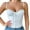 White, variant on Waist Trainer Corset for Women Spaghetti Strap Bones Bustier Lace Up Tight Overbust Corset Belt Halloween White