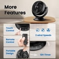 thumbnail image 3 of EasyAcc Air Circulator Desk Fan,11-Inch Quiet 35dB Oscillating Fan with 90&Acirc;&deg; Vertical & Horizontal Rotation,Remote Control, Ene, 3 of 8