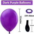 thumbnail image 2 of Purple Metallic Chrome Latex Balloons, 100 Pack 12 inch Round Helium Balloons for Wedding Graduation Anniversary Shower Birthday Party Decoration, 2 of 5