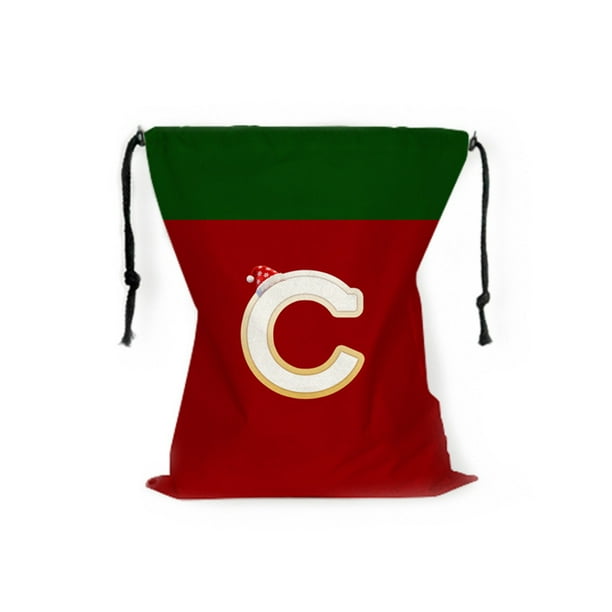Bolsa de Almacenamiento Del Árbol de Navidad Bolsa de Regalo de Navidad de 26 Cartas 12.2x14.96In Rojo Poliéster con Cordón Bolsas de Regalo de Navidad