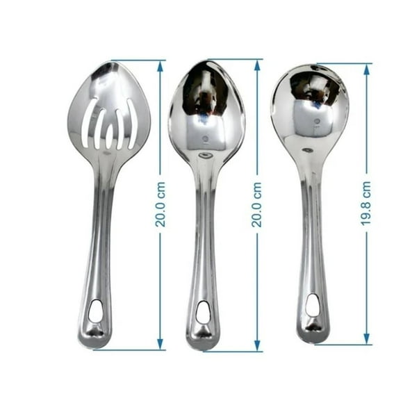 Verka Stainless Steel Serving Spoons, 3-Piece Set