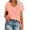 Pink, variant on Womens Fashion Summer Tops 2025 Plus Size V-Neck Short Sleeve Lace Tops T-Shirt Tees Loose Short Blouse