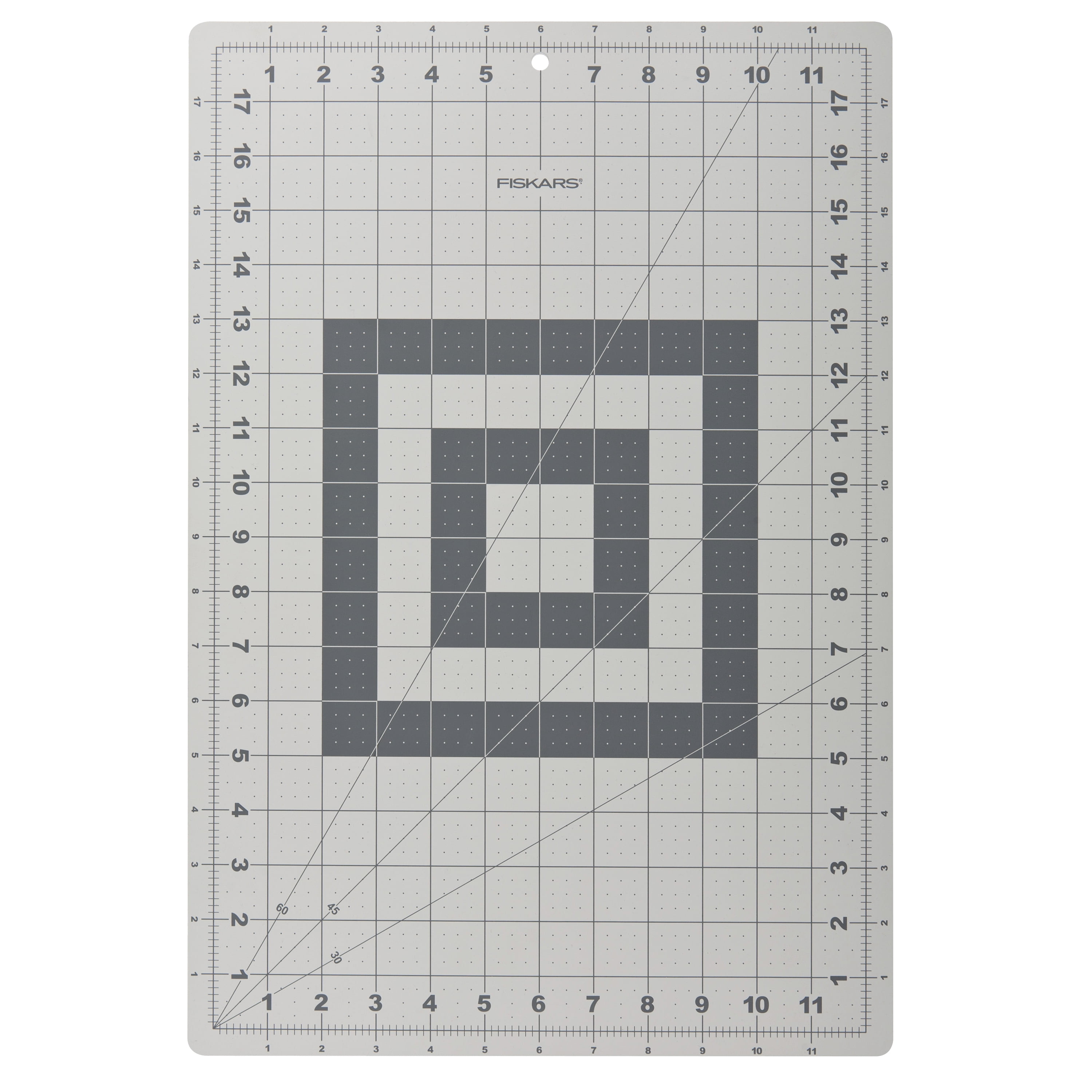 Fiskars 12” x 18” Double-Sided Self Healing Rotary Cutting Mat, Gray
