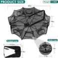 thumbnail image 4 of QualyQualy Fishing Bait Trap Crab Net Fishing Trap for Minnow/Crab/Shrimp/Crawdad with Rope, 10 Holes Large Space Fishing Net, 4 of 8