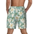 thumbnail image 4 of Fotbe Lilies Flowers Men’s Swim Trunks Quick Dry Swim Shorts Board Shorts with Mesh Lining-XX-Large, 4 of 9