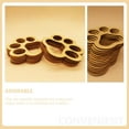 thumbnail image 3 of Dog Paw Shaped Wood DIY Supplies 30Pcs 3.35X3.15X0.12In Khaki, 3 of 6