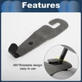 thumbnail image 6 of Unique Bargains Car Seat Headrest Hook Interior Accessories for Most Car, SUV, Truck Car Seat Back Organizer Hooks Faux Leather Metal Gray 6.69"x1.77", 6 of 7