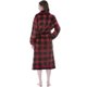thumbnail image 3 of Batas PAVILIA para mujer, albornoz suave y esponjoso de forro polar, bata larga de franela acogedora para spa (2XL/3XL, negro, rojo, a cuadros), 3 of 5