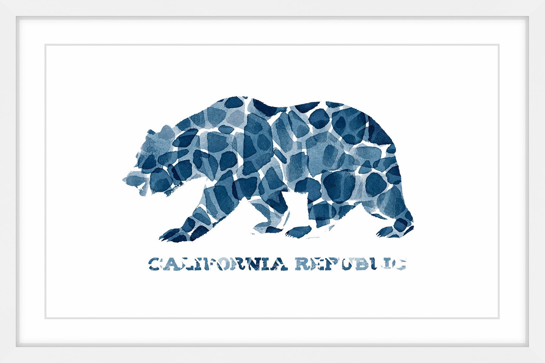 "Blue Cal Repub" Framed Painting Print