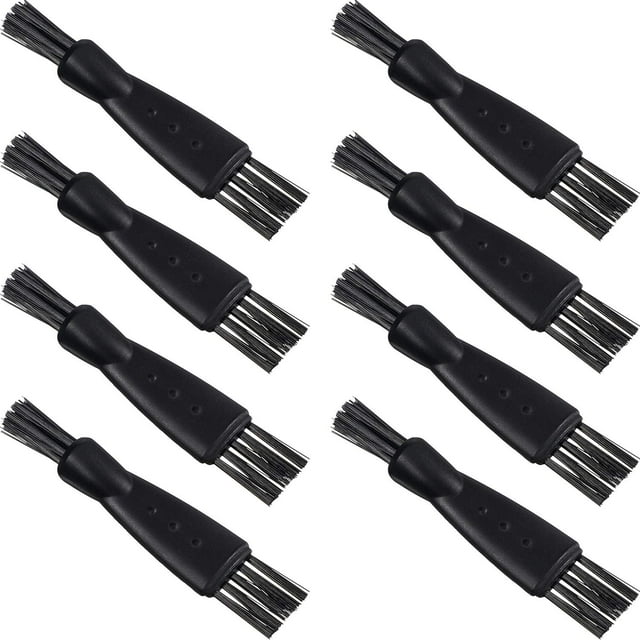 Juego de 8 cepillos de afeitar Patelai negros de doble cara y cepillos de limpieza para afeitar