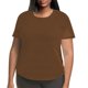 thumbnail image 1 of Camiseta de manga corta y cuello redondo de color liso para mujer, tallas grandes, cómoda y elegante, para uso diario, tallas S-XXXL, 1 of 4