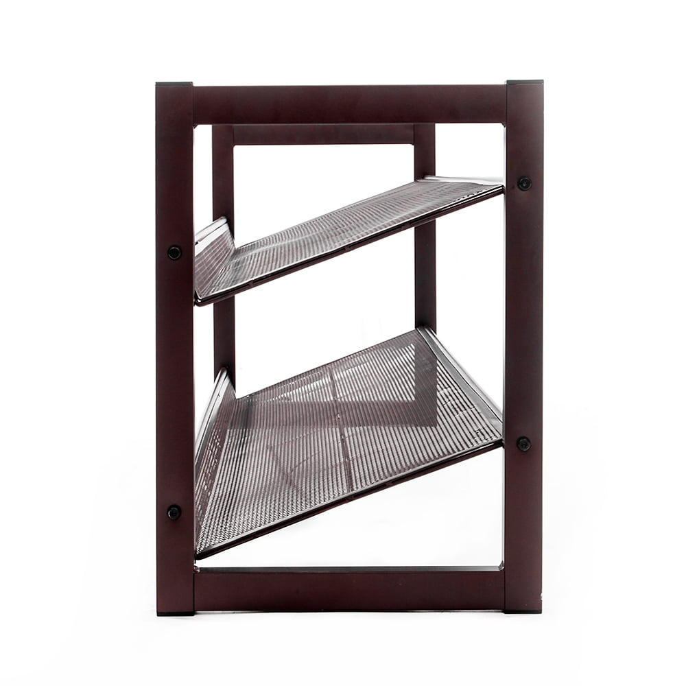 Lowestbest 2-layer Iron Oblique Plane Shoe Rack, Chromeplate Lowestbest 2-layer Iron Oblique Plane Shoe Rack, Chromeplate