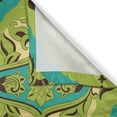 thumbnail image 3 of Ambesonne Damask Kitchen Curtains, Baroque Influences Flowers, 55"x39", Yellow Green Turquoise, 3 of 3