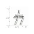 thumbnail image 2 of FB Jewels Sterling Silver Rhodium-plated Small #77 Charm, 2 of 2