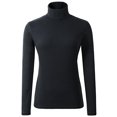 thumbnail image 2 of HieasyFit Haut à Col Roulé Thermique Basique en Coton pour Femmes Noir m, 2 of 10