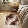 thumbnail image 3 of ODIKA Round Dining Sophisticated Fluid Inspired Geometric Circle Table for Entryway, Kitchen, Laundry Room, Stain Resistant Thin Throw, 3 of 7