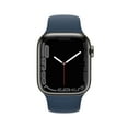 thumbnail image 2 of Apple Watch Series 7 GPS + Cellular, 41mm Graphite Stainless Steel Case with Abyss Blue Sport Band - Regular, 2 of 9